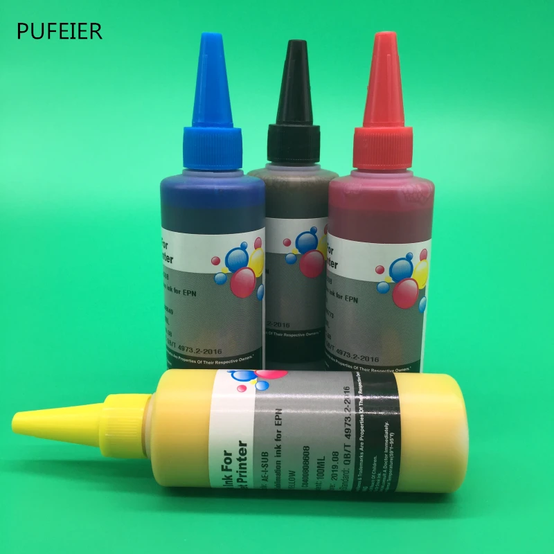 4 шт х 100 мл T252XL1 T252XL4 T2521 T2524 пигментные чернила для Epson WF 3620 3640 7610 7620 7710 7720 7210