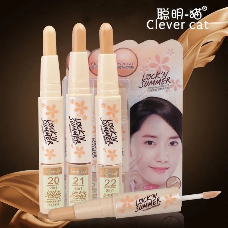 

Double effect Cottect Correction pen covered Acne print Black rim of eye Concealer Double head Concealer pen liquid