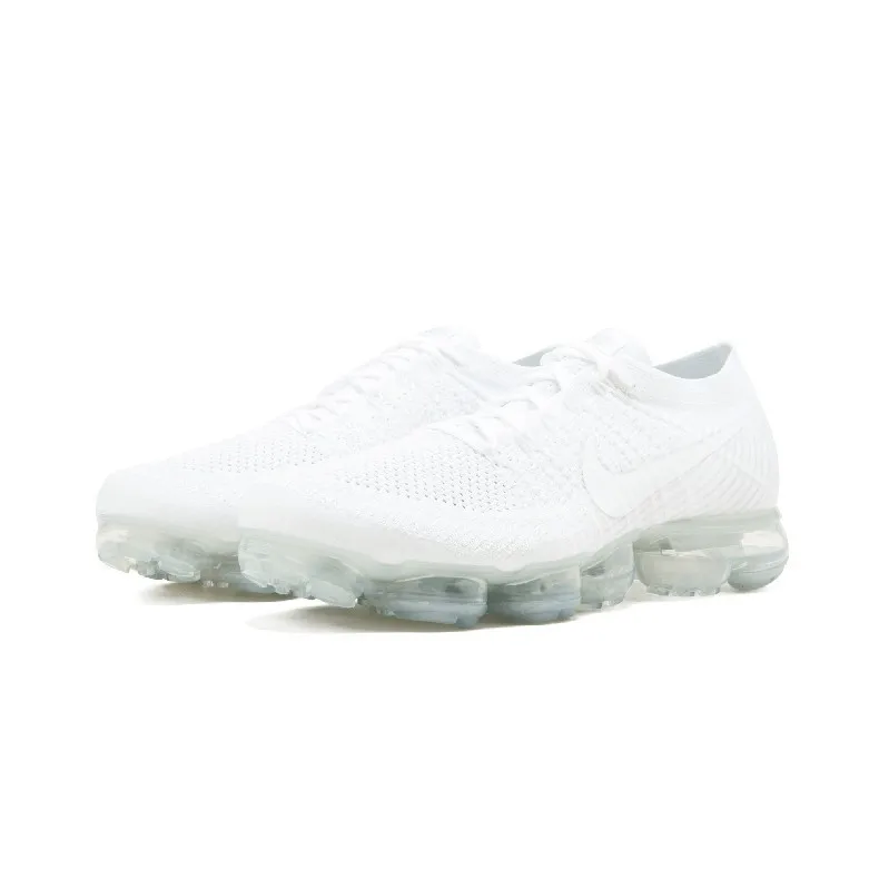 Nike Air Vapormax Flyknit Comfortable Men's Running Shoes White Breathable Non-slip Sneakers# 849558-004 Nike Air Vapormax Flyknit Comfortable Men's Running Shoes White Breathable Non-slip Sneakers# 849558-004