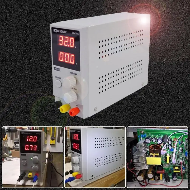 Мини Регулируемый цифровой источник питания постоянного тока 30 V 10A лаборатории 3/4-bit импульсный источник питания 110 v-220 v K3010D ноутбук телефон ремонт