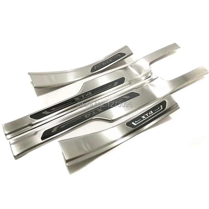 

For Cadillac XT4 2018 2019 Stainless Interior Scuff Plate Door Sill Protector Trim Kick Guard Pedal Step Cover Car Accessories