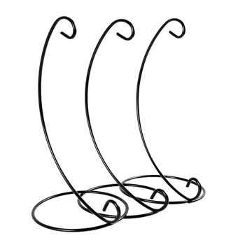 

Ornament Display Stand, 3 Pack Iron Hanging Stand Rack Holder for Hanging Glass Globe Air Plant Terrarium, Witch Ball and Home