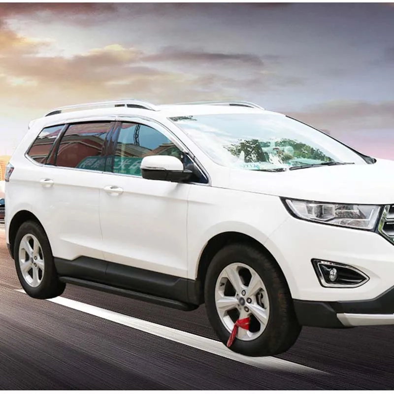 Compare Brand New 1 Set Chrome Side Rain Guard Deflectors Vent Sun Shade Window Visors For Ford Edge 2015-2018