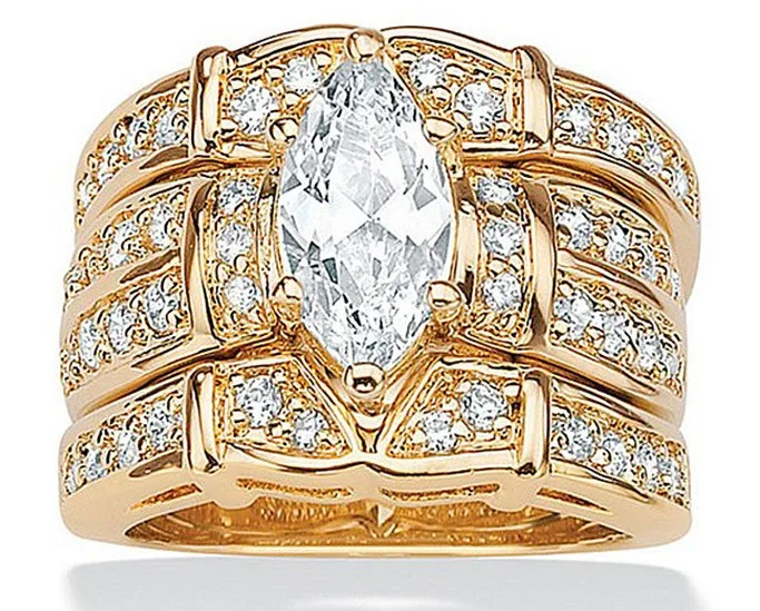 3 шт ювелирные изделия Bangtan кольцо набор Bague Свадебные драгоценные камни кольца