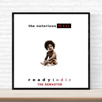 

Notorious B.I.G Biggie Smalls Ready To Die Poster Music Album Cover Poster Print on Canvas Home Decor Wall Art No Frame
