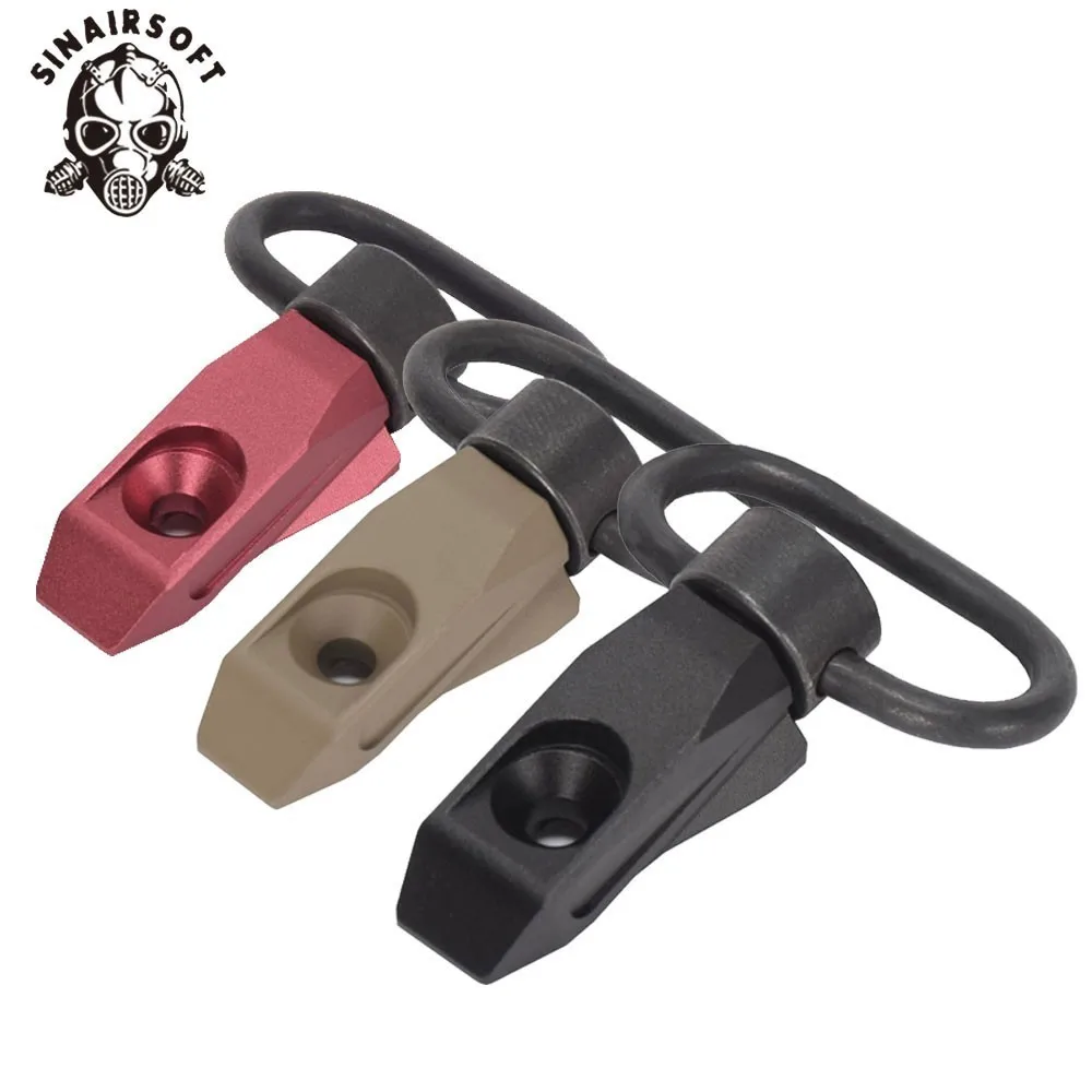 

AR15 Aluminum Black KeyMod Rail Attachment Mount Adapter With QD Sling Swivel Compatible M-lok For AEG Paintball Hunting Parts