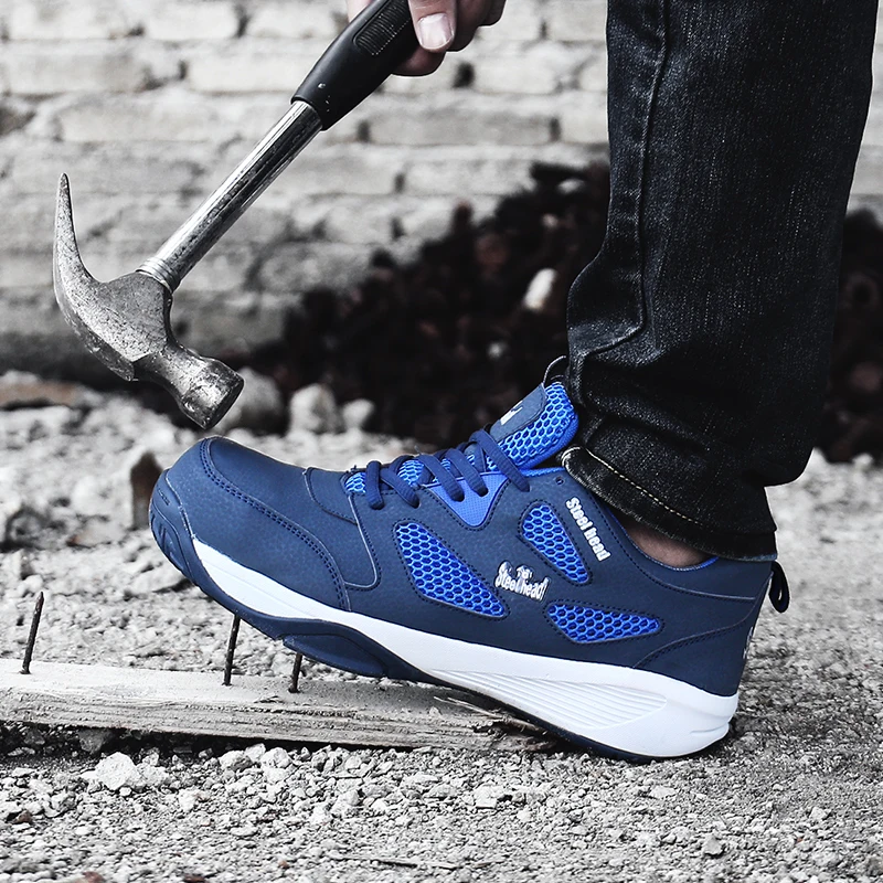 

Men's Safety Shoes For Men Outdoor Indestructible Work Shoes Anti-puncture Anti Smashing Steel Toe Shoes Woman Sneakers Man