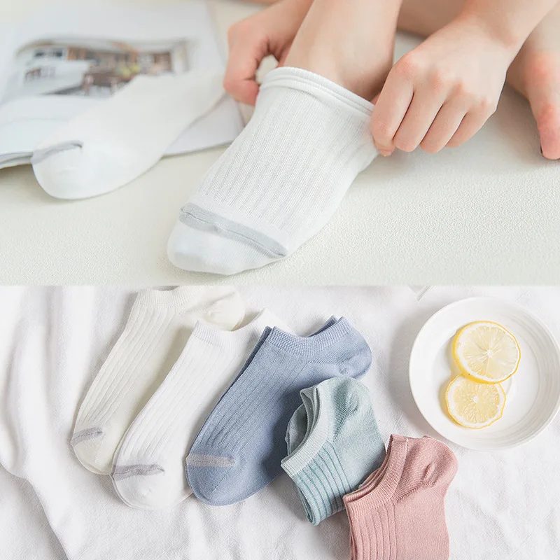 

Invisible Short Woman Sweat summer comfortable cotton girl women's boat socks ankle low female 1pair=2pcs ws178