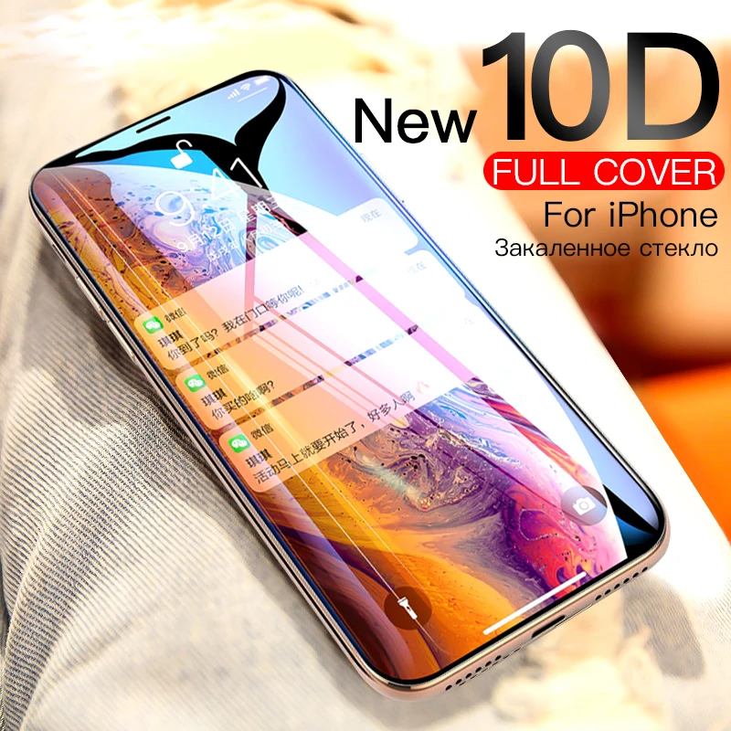 10D полное клеевое закаленное стекло для iPhone XS 11 Pro MAX XR X 10 стекло es защитное стекло на aphone Iphoen SX Max RX пленка крышка