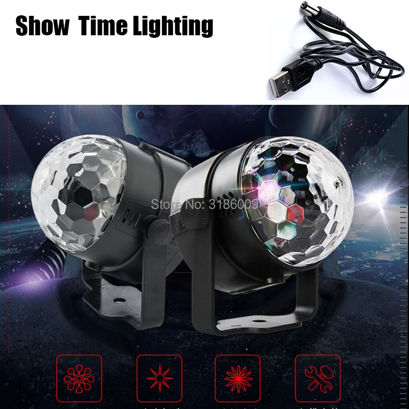 إظهار الوقت مصباح LED قرصي أضواء للمسرح DJ ديسكو الكرة الصوت المنشط جهاز عرض ليزر تأثير ضوء المصباح الموسيقى عيد الميلاد حزب