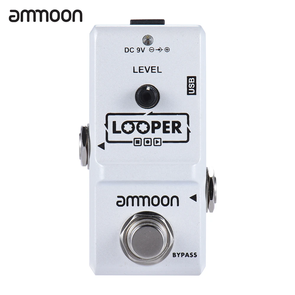 

ammoon AP-09 Nano Series Loop Electric Guitar Effect Pedal Looper Unlimited Overdubs 10 Minutes Recording with USB Cable