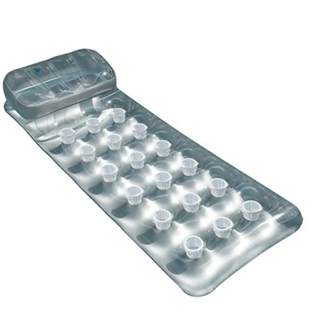 

18 Pocket Suntanner Sunbathing Float Row Water Inflatable Bed Water Toys For Women Men Swimming Pool Accessories Air Mattress