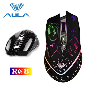

AULA Gaming Mouse USB Wired RGB Ergonomic DPI 5000 Adjustable For Laptop Desktop PC Computer Accessories Gamer Mouse #SI9010