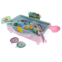 22 шт. Электрический вращающийся рыбный бассейн со светом и музыкой, магнитный удочка, удочка, рыбные приманки, модель, Набор детских игрушек, обучающая# B