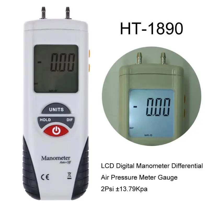 

LCD Digital Manometer Air Pressure Meter Differential Manometer Gauge Meter Data Manometro High Quality Digital Manometer