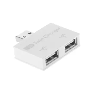 

ALLOET USB 2.0 Male to Twin Female Charger Dual 2 Port USB DC 5V Charging Splitter Hub Adapter Converter Connector Accessories