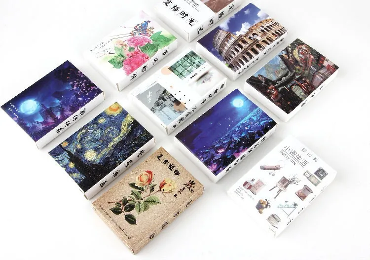 10 стилей 30pes Липкие заметки в штучной упаковке Открытка Крафт-бумага 100gsm карты Памятка наклейка для вечеринки закладки Обучающие карты(Китай