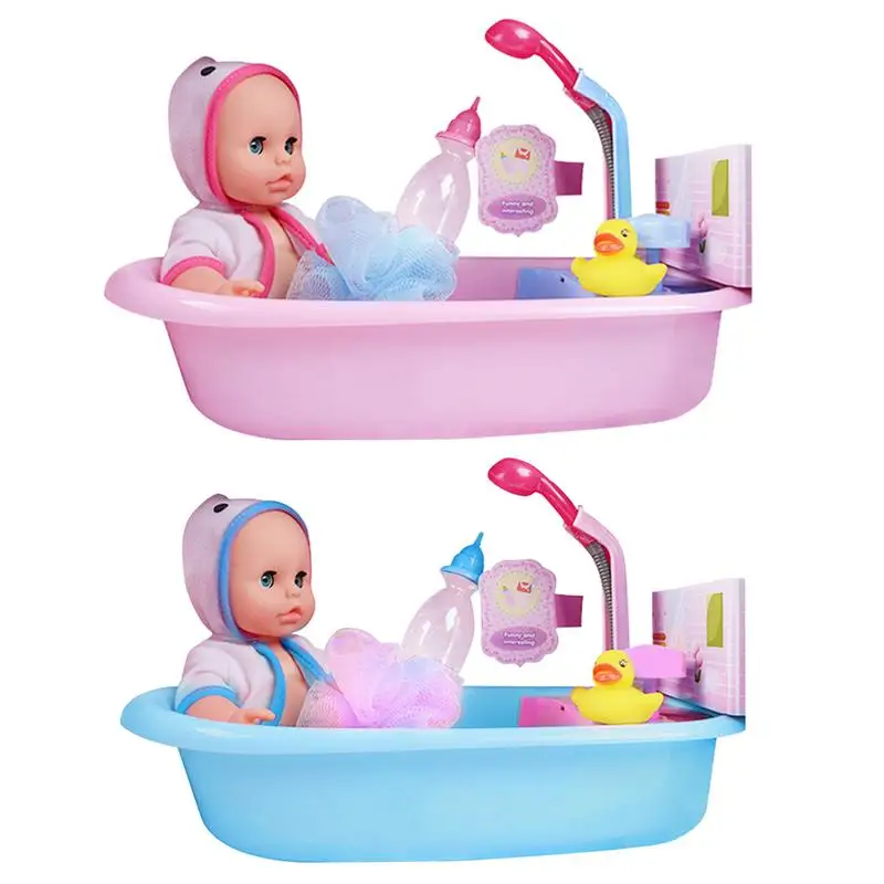 

Simulation Baby Boy Girl Emulated Doll Shower Drinking Water Play House Toy Set Soft Baby Toy Birthday Gift For Children