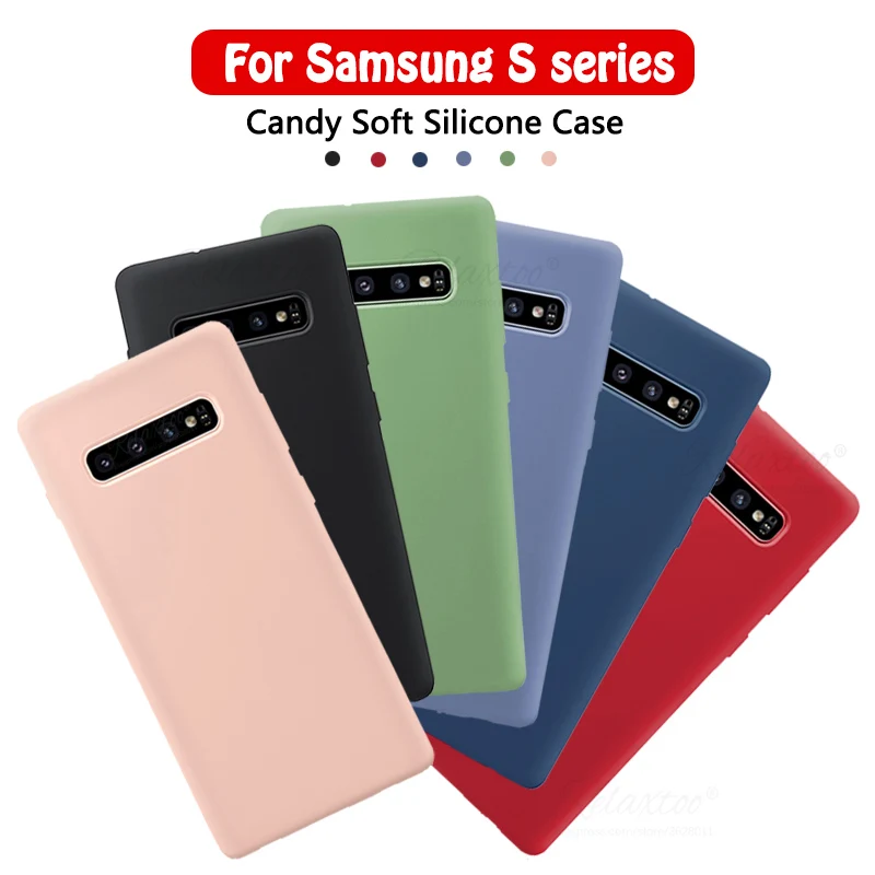 

Fasion Liquid Silicone Case for Samsung Galaxy S10 S9 S8 Plus s10e soft Silicone full Cover case For samsung s 8 9 10 e s10plus