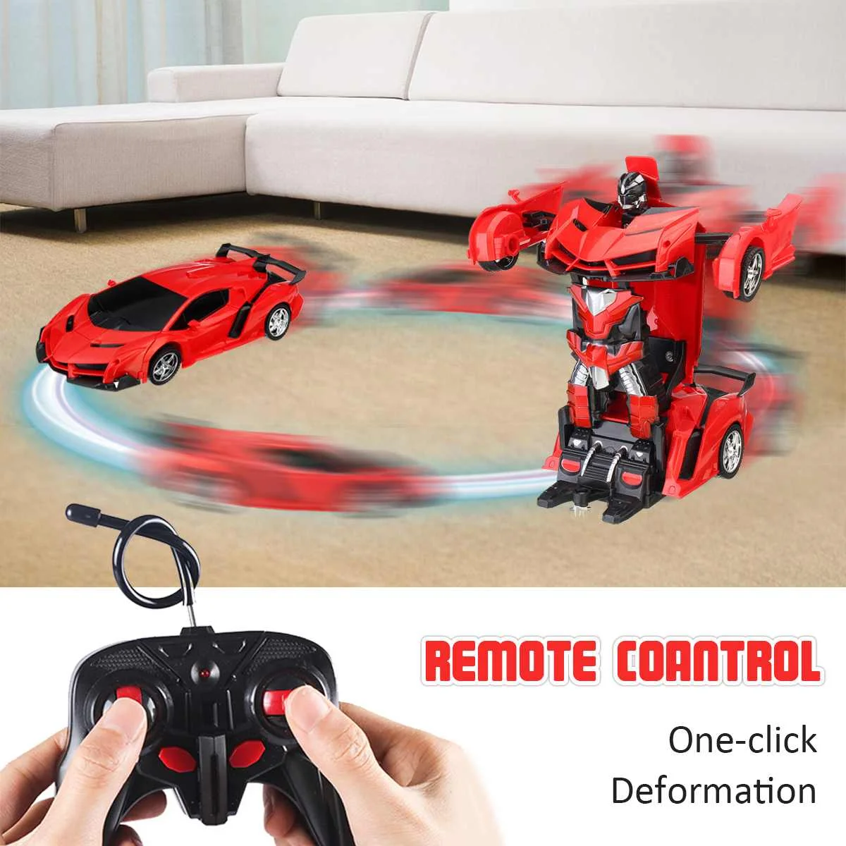 Rc Transformer Car 1:18 Remote Control Gesture Sensing Car Drive Transformation Robots Models RC Car Vehicle Gift Toy Boys Kids