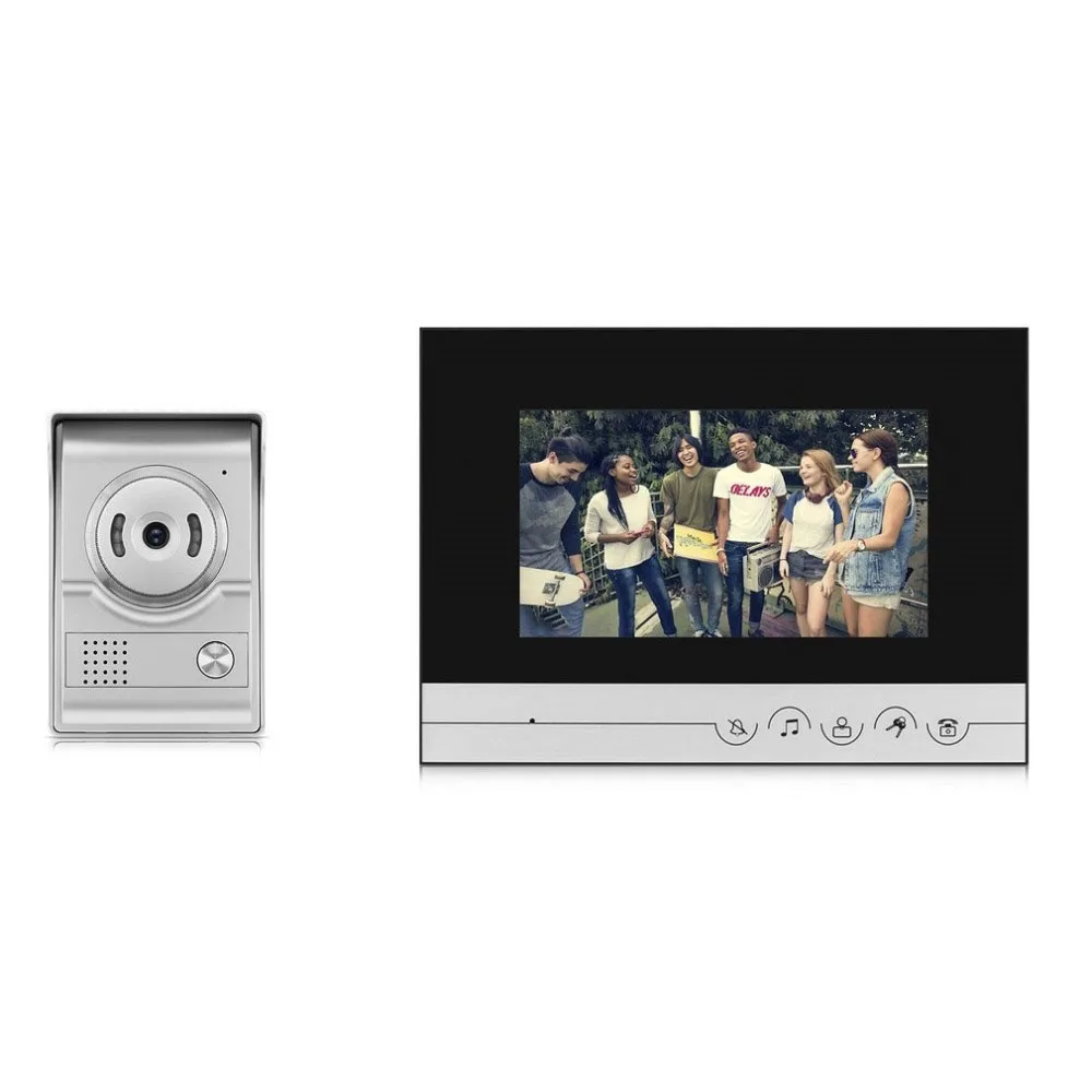 

15V Wired Visual Doorbell Video Intercom 7 Inch TFT-LCD Door Phone Infrared Night Vision Doorbell Home House Security