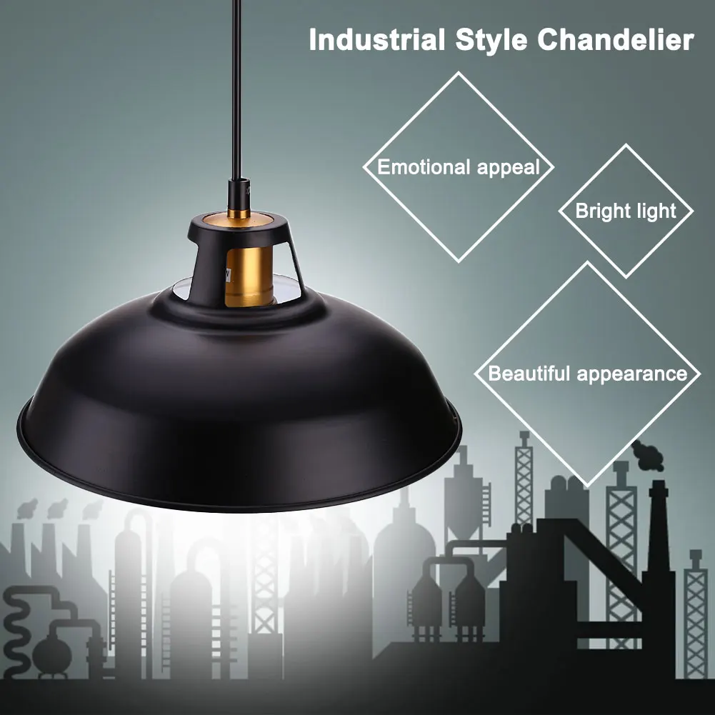

Nordic Industrial Iron Vintage Loft Ceiling Light Chandelier Pendant Lamp Fixture Decor