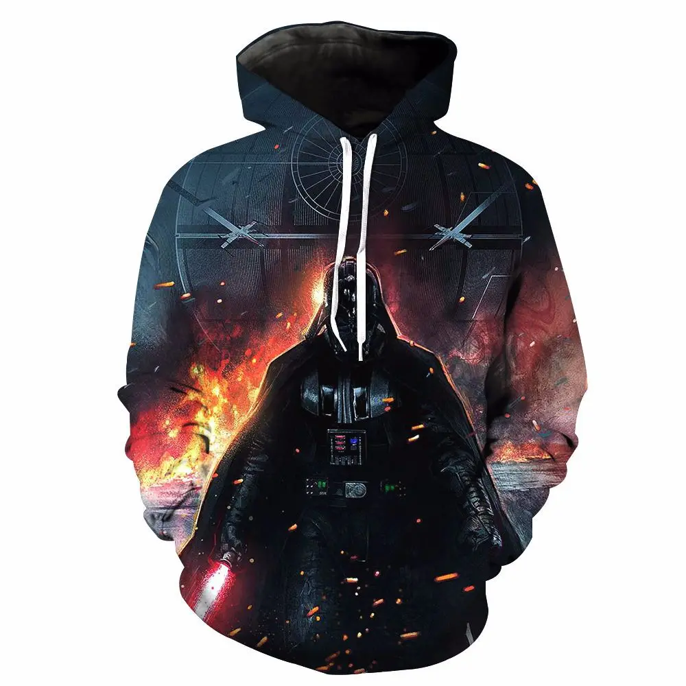 

Fans Made Star Wars Cosplay Hoodies for Men Long Sleeve 3D Printed Sweatshirt 2019 Homme for Movie Fans Casual Tops