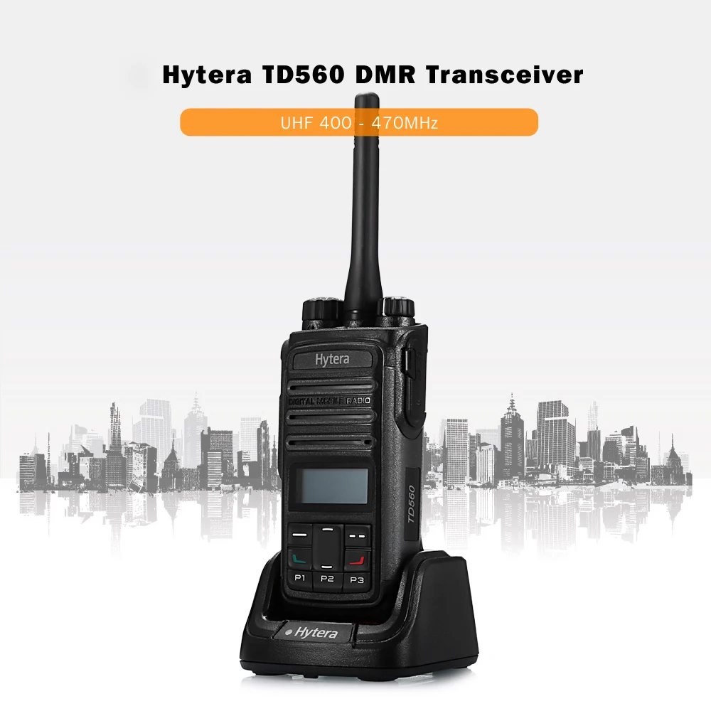 Hytera TD-560 Portable UHF 400 - 470MHz DMR Transceiver With An OLED Display And Rechargeable 1300mAh Lit Battery Walkie Talkie | Мобильные