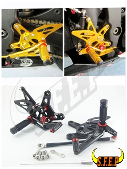 

CNC Adjustable Rearset Foot Pegs Rest Pedal For Kawasaki ZX6R 2007-2008