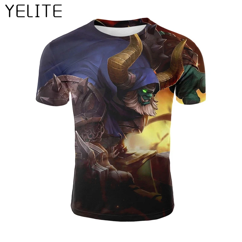 

YELITE 2019 Newest Hot Male Streetwear T-Shirt Funny Mobile Game Mobile Legends 3D T Shirt Men Tshirt T-Shirt Cool Short Tees