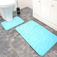 Галька пены памяти для ванной пьедестал коврики наборы Нескользящие мягкие Роскошные ванная комната коврики