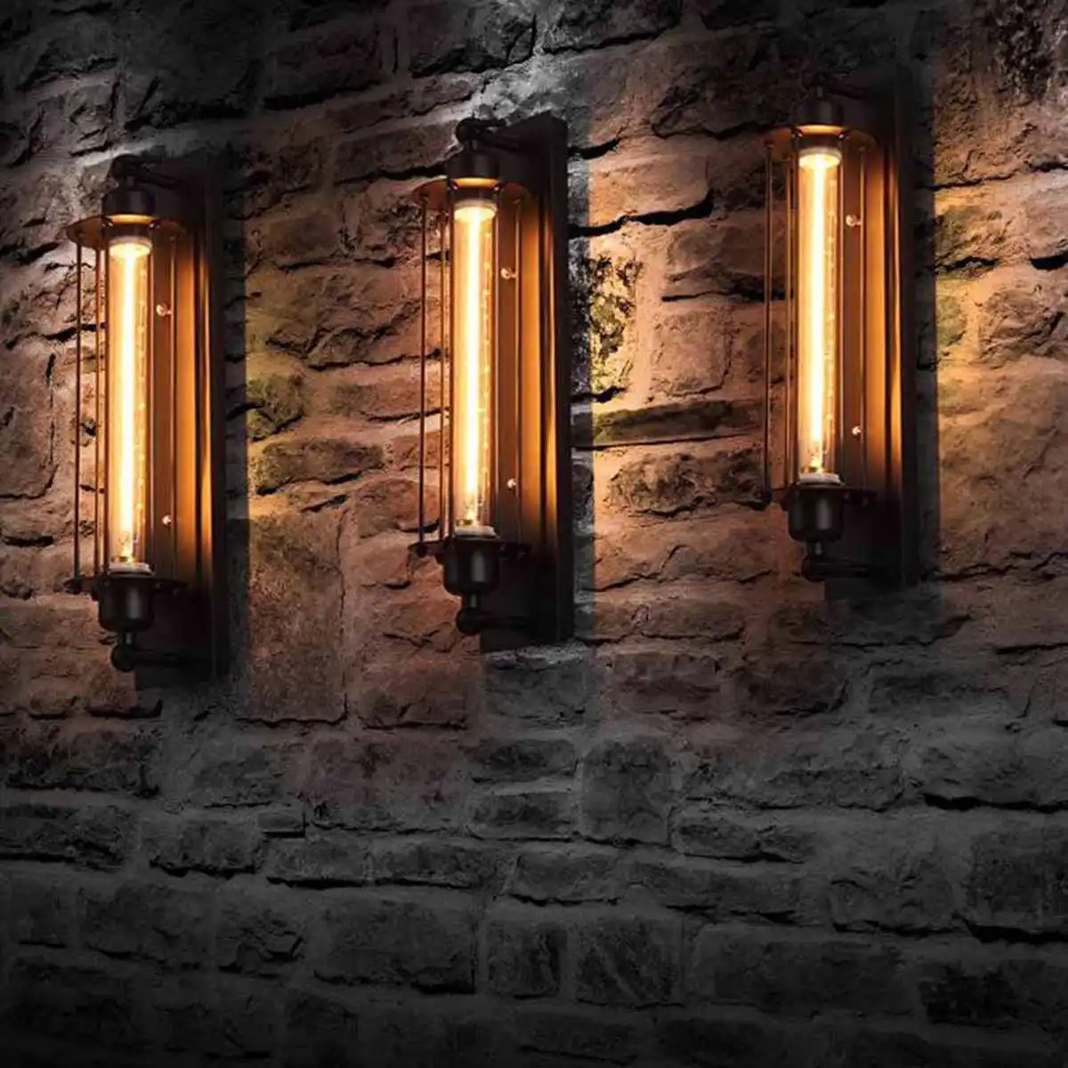 

Vintage Edison LED Wall Light E27 110-220V Corridor Vintage Retro Industrial Wall Lamp Led Modern W-filament Indoor LED Light