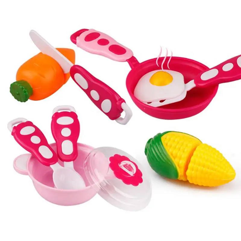 

9pcs Kids Cutting Cooking Set Cutting Vegetable Food Kitchen Pretend Play Toy (Random Color)