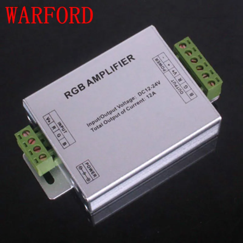 1pcs DC 12V-24V Aluminum Case 12A 24A RGB Amplifier for SMD 3528 &amp 5050 LED Strip Light | Освещение