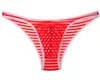 Men's Striped Briefs Stretchy Mesh Breathable Translucent U Convex Bikini Brief Pants 6