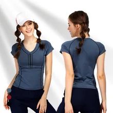 Быстросохнущие женские укороченные бесшовные Топы с коротким рукавом топы для фитнес-тренировки Спортивная одежда для спортзала Женская Сексуальная рубашка для йоги