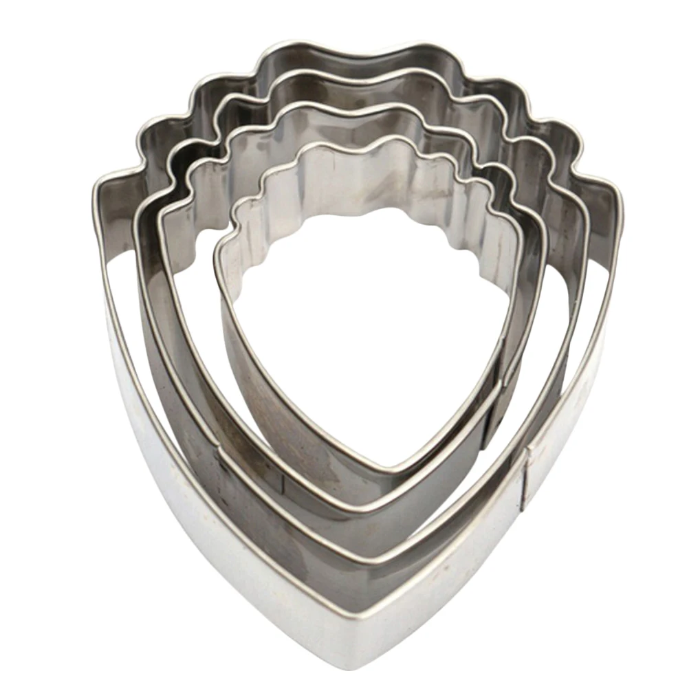 

4 Pcs Cookie Cutter Molds Set Peony Petal Shape Stainless Steel Fondant Cutters Baking Mould Chocolate for Chocolate Fondant