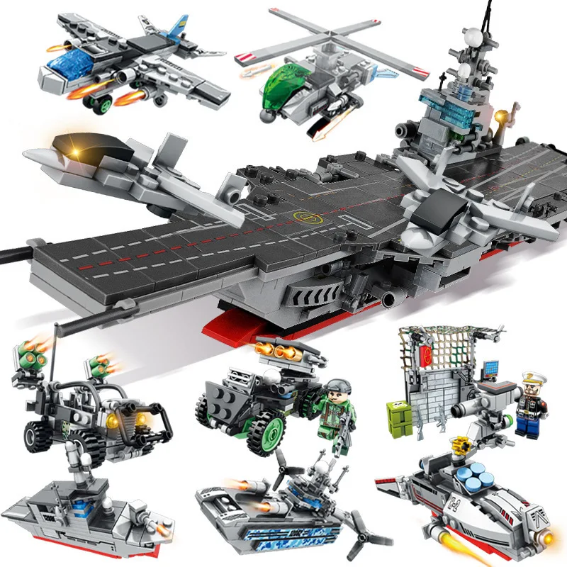 

Block Compatible Aircraft Carrier Boy Military Aircraft Carrier Children Alpinia Oxyphylla The Biggest Dress Toys