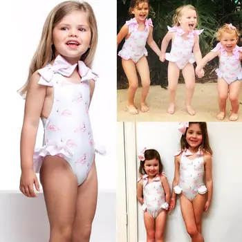 

Pudcoco Girl Jumpsuits Newborn Baby Girl Flamingos Swimsuit Swimwear Swimming Bikini Swim Beachwear