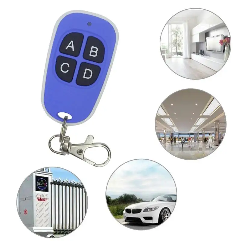 

new Universal 433MHz Remote Control Wireless 4 Keys Copy Cloning Garage Door Remote Control Duplicator Key for PT/SC/LX/HX/HT