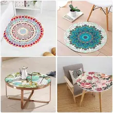 4 стиля ПВХ водонепроницаемая круглая наклейка для стола самоклеющаяся защитная пленка для стола наклейка s Домашний Декоративный Рождественский орнамент
