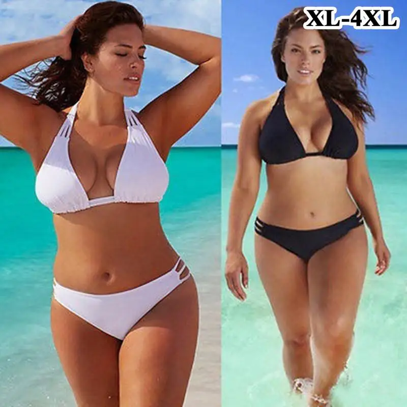 Купальник женский раздельный большой с вырезом большого размера|Купальники |