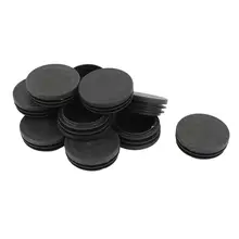 Заглушка Концевая круглая трубка вставки крышка 50 мм диаметр черный 12 шт