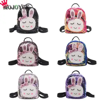 

Sequins Rabbit Backpacks Women PU Mochila Bling Rucksack Glitter Teenager Girls Travel Shoulder Bags School Bag Sequin Bolsas Mu