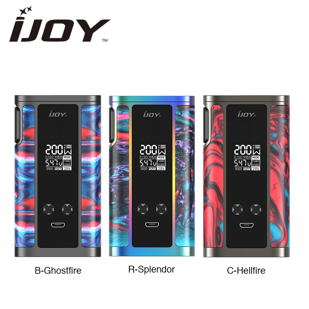 

Newest!!! IJOY Captain Resin 200W TC MOD 2A Quick Charge Max 200W E cig no 18650 Battery Vape Mod VS Drag 2/ IJOY Shogun/ LUXE