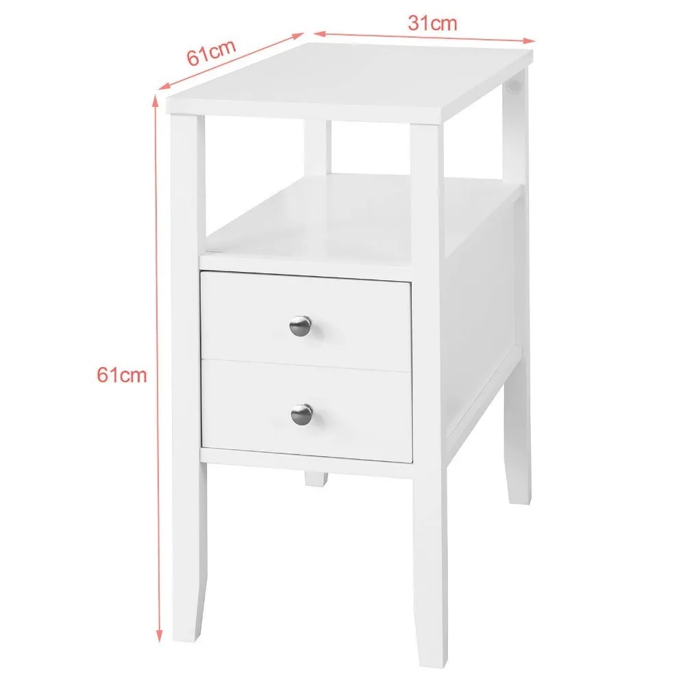 SoBuy®FBT73-W غرفة المعيشة المنزلي نهاية الجدول الشاي القهوة أريكة تتحول لسرير طاولة جانبية مع درج SoBuy®FBT73-W غرفة المعيشة المنزلي نهاية الجدول الشاي القهوة أريكة تتحول لسرير طاولة جانبية مع درج
