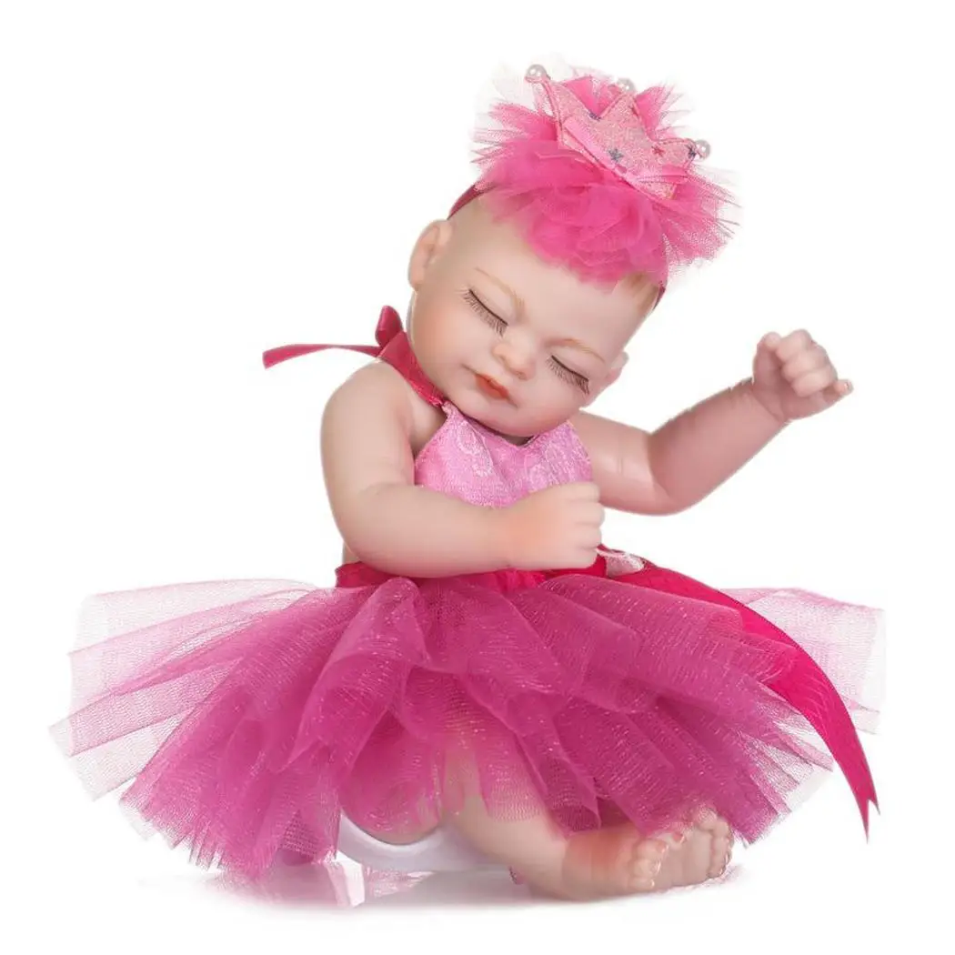 

NPK reborn doll with soft real gentle touch 26cm miniature preemie newborn baby doll soft silicone vinyl real touch