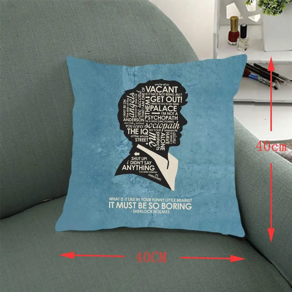 16 &quotШерлок Холмс полный печатных наволочка Обложка Американский сериал Dakimakura