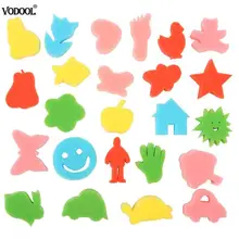 Мультфильм 24 шт./пакет животных губка для рисования кисти Дети Искусство DIY Краска для Граффити кисть детская игрушка для рисования канцелярские принадлежности