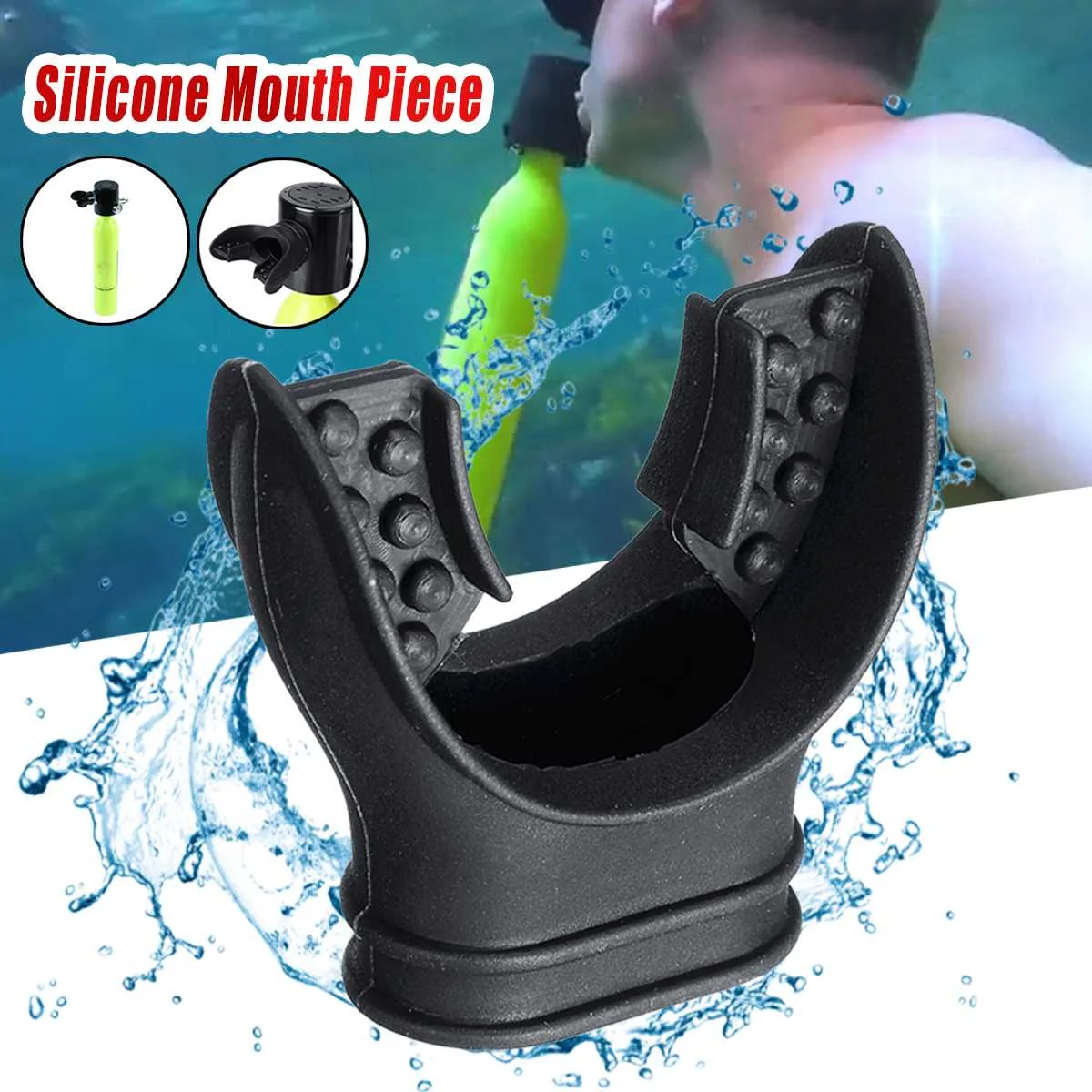 Scuba Diving Silicone Mouthpiece Replacement Regulator Snorkel Comfort